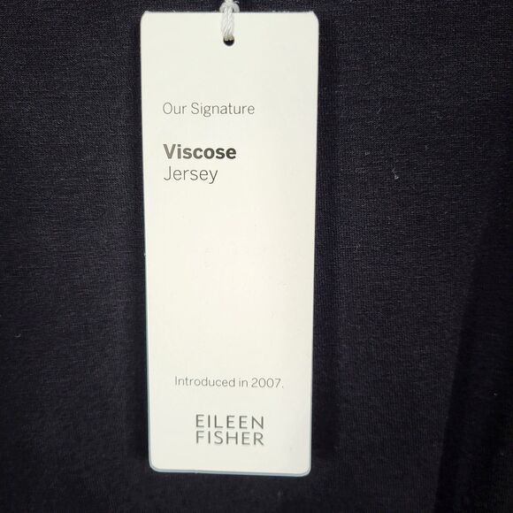 Eileen Fisher Short Shift Dress Black Size XS Cap Sleeve Ballet Neck LBD New - Picture 4 of 16